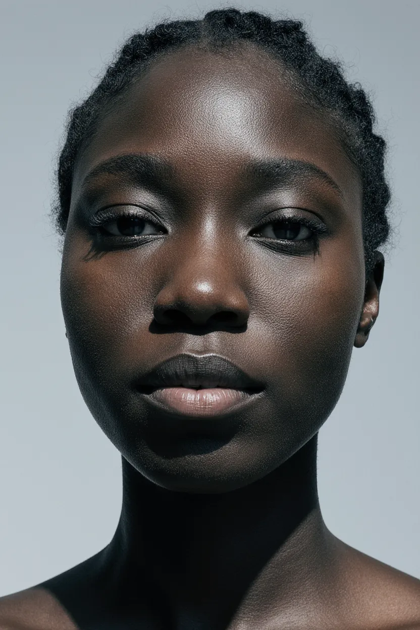 A person with deep, rich skin